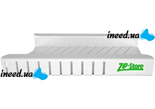 Підвісний органайзер тримач пакетів Zip Store Organizer на полицю холодильника, Висувна полиця для зберігання вакуумних пакетів на дверцята Біла