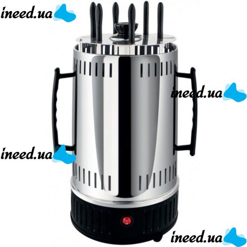 Vertical electric kebab maker Domotec MS-7781 1000W for 6 skewers Black electric kebab maker black