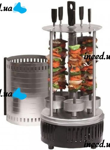 Vertical BBQ WX-8601 1000W Electric BBQ Shish kebab maker for 5 skewers Black Electric BBQ Shish kebab maker Black