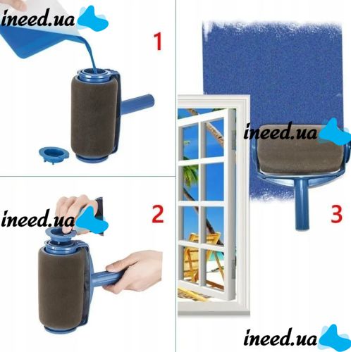 Набор малярных валиков Paint Roller Plus для покраски с резервуаром, покраска без подтеков
