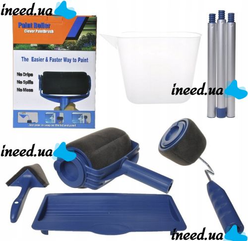 Набор малярных валиков Paint Roller Plus для покраски с резервуаром, покраска без подтеков
