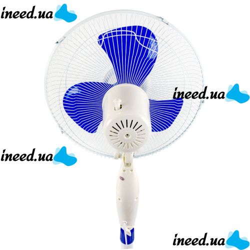 Підлоговий вентилятор WimpeX WX - 1611 40 см stand fan 16 " 100w з регулюванням висоти, Безшумний вентилятор Вімпекс 100Вт на підлогу 3 швидкості Білий