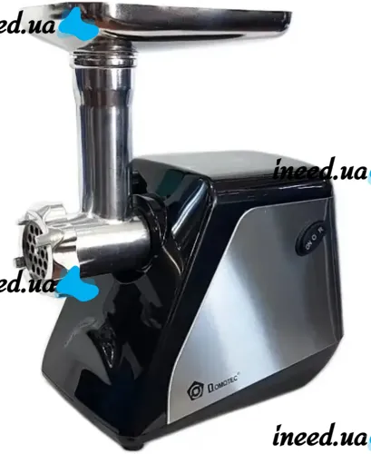 Kitchen Electric Meat Grinder Domotec MS-2022 3000W, Household Electric meat Grinder with sausage and kebbe attachments and a 3000W Homotek Pusher Black