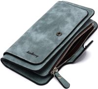 Жіночий замшевий гаманець Baellerry Forever N2345 Blue Jeans жіноче міні портмоне на 10 відділень для купюр і дрібниці 19х10. 5 см блакитне