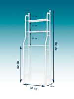 Стойка над унитазом Supretto Toilet Rack БЕЛАЯ TW-101 напольный стеллаж, полка, органайзер для хранения, этажерка WM-64