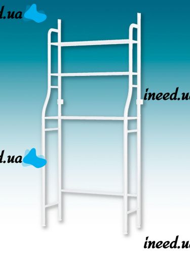 Стойка над стиральной машиной БЕЛАЯ Supretto Washing Rack TW-106 напольный стеллаж, полка органайзер для хранения, этажерка