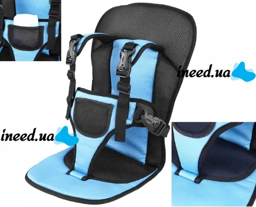Child Frameless car seat Multi Function Car Cushion Blue, Universal car seat for a child in a car up to 25 kg, Comfortable car seat