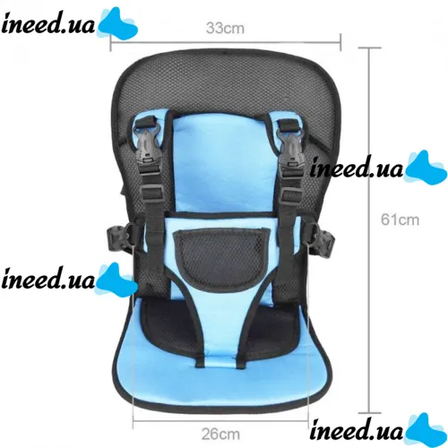Child Frameless car seat Multi Function Car Cushion Blue, Universal car seat for a child in a car up to 25 kg, Comfortable car seat