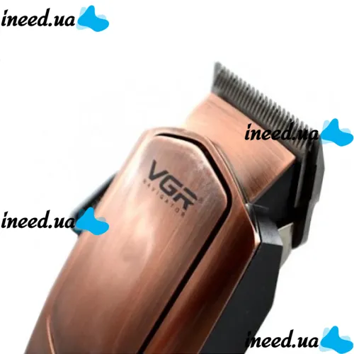 Професійна дротова окантовочна машинка VGR V-131 для стрижки волосся, Тример бритва для окантовки бороди і вусів зі змінними насадками 12W