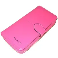 Жіночий гаманець Baellerry Elect New 3846 Pink 20x10 см з відділенням для телефону, жіноче портмоне клатч на 16 відділень для купюр і монет Рожевий