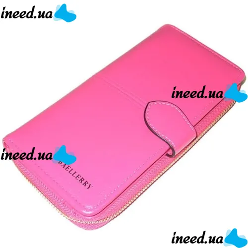 Жіночий гаманець Baellerry Elect New 3846 Pink 20x10 см з відділенням для телефону, жіноче портмоне клатч на 16 відділень для купюр і монет Рожевий