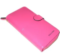 Жіночий гаманець Baellerry Elect New 3846 Pink 20x10 см з відділенням для телефону, жіноче портмоне клатч на 16 відділень для купюр і монет Рожевий