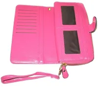 Жіночий гаманець Baellerry Elect New 3846 Pink 20x10 см з відділенням для телефону, жіноче портмоне клатч на 16 відділень для купюр і монет Рожевий