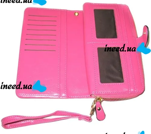 Жіночий гаманець Baellerry Elect New 3846 Pink 20x10 см з відділенням для телефону, жіноче портмоне клатч на 16 відділень для купюр і монет Рожевий