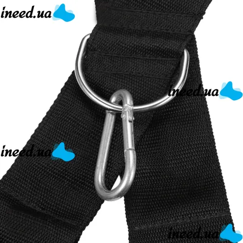 Sports Belts for Body Strength Training Fitness Sled Harness Vest Acceleration Harness with Rings Fitness Belt for Sports Black