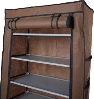 Складна тканинна Полиця шафа для зберігання взуття Shoe Cabinet a-5 90x56x27 см 4 полиці, пилозахищена Полиця органайзер каркасний 5556 HCX 7688
