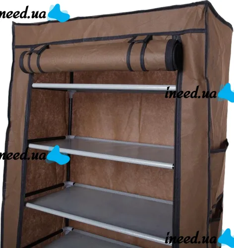 Складна тканинна Полиця шафа для зберігання взуття Shoe Cabinet a-5 90x56x27 см 4 полиці, пилозахищена Полиця органайзер каркасний 5556 HCX 7688