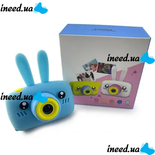 Children's Rechargeable Camera DVR Baby Camera XL-500R Bunny, Children's Digital Camera 7688 600mAh, Digital Camera for Children Blue