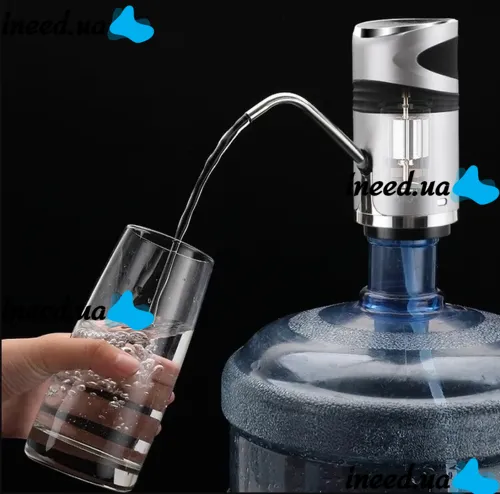 Automatic Water Pump for a bottle of Water Dispenser XL-129 Silver, Portable Battery Pump Electric Dispenser Dispenser for Cooler