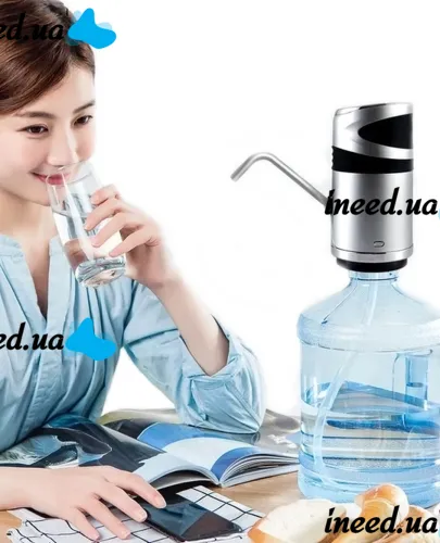 Automatic Water Pump for a bottle of Water Dispenser XL-129 Silver, Portable Battery Pump Electric Dispenser Dispenser for Cooler
