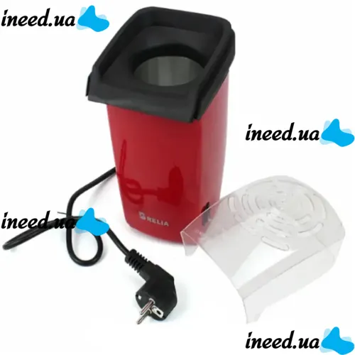Попкорница Relia Popcorn Maker RH - 903 1200 Вт, апарат для приготування попкорну в домашніх умовах, прилад міні попкорница для дому Червоний