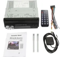 Car Radio with Retractable Screen 7" Bluetooth Car Stereo SWM 9601G 1DIN Car Radio MP5 FM/AM with Monitor and Rear View Camera 9612G