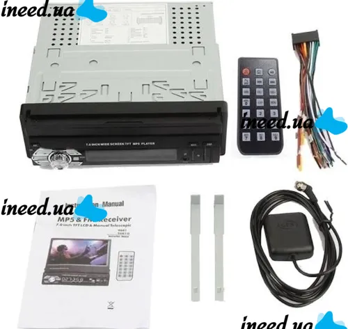 Car Radio with Retractable Screen 7" Bluetooth Car Stereo SWM 9601G 1DIN Car Radio MP5 FM/AM with Monitor and Rear View Camera 9612G