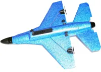 Radio-controlled aircraft fighter Keerpu FOAM A682 with Remote control, Airplane glider SU35 radio-controlled A-682 foam Blue