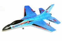 Radio-controlled aircraft fighter Keerpu FOAM A682 with Remote control, Airplane glider SU35 radio-controlled A-682 foam Blue