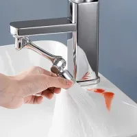 МЕТАЛ поворотная насадка на кран, удлинитель на гусак Faucet splash head, Аэратор для экономии воды с поворотом на 1080 градусов для смесителя