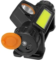 Налобный светодиодный фонарик Bailong BL-8101 XPE COB 2 в 1 с креплением на голову, Аккумуляторный фонарь X-Balog с магнитным креплением от USB