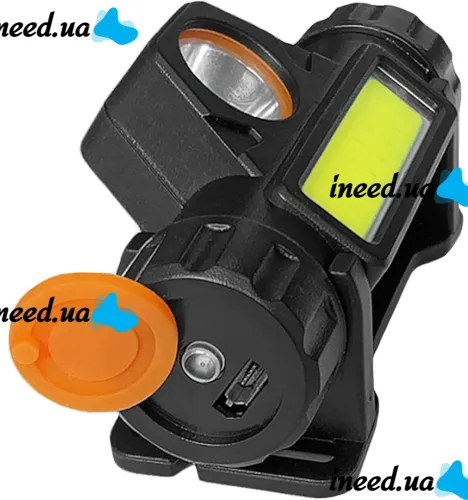 Налобный светодиодный фонарик Bailong BL-8101 XPE COB 2 в 1 с креплением на голову, Аккумуляторный фонарь X-Balog с магнитным креплением от USB