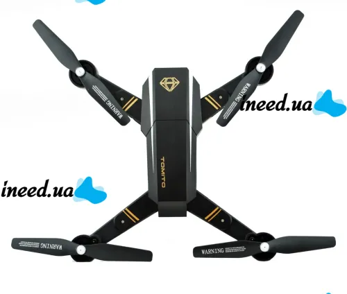 Квадрокоптер складаний професійний D5HW DRONE s9 Phantom Pro з WIFI камерою, Дрон з підсвічуванням на акумуляторі Коптер на радіокеруванні 4 DRC V4