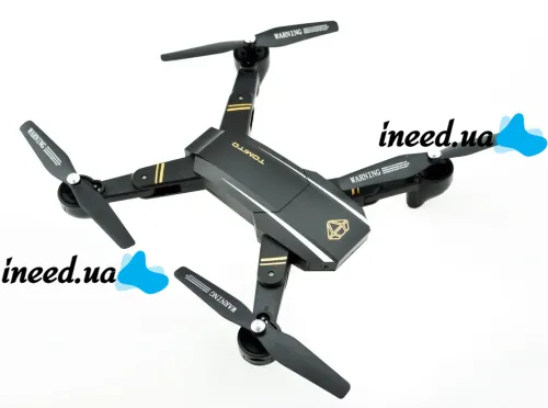 Квадрокоптер складаний професійний D5HW DRONE s9 Phantom Pro з WIFI камерою, Дрон з підсвічуванням на акумуляторі Коптер на радіокеруванні 4 DRC V4