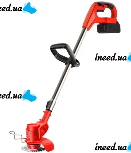 Cordless Lawn Mower Trimmer Fox YM-GCJ-1 24V 3Ah for Mowing Grass and Bushes 2 batteries, Rechargeable Mower Brush Cutter for Garden Shearing