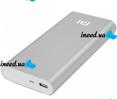 Портативное зарядное устройство Xiaomi MI Power Bank 20800 mAh внешний аккумулятор, зарядка для телефона IOS Android повербанк 2.1А USB Серебристый