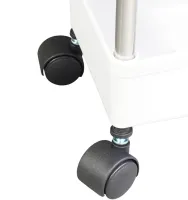Напольная узкая полка органайзер Bathroom Rack XYX-2020 на 4 яруса для кухни и ванной на колесиках 40x22,5x90 см, Этажерка MAG-740 4 уровня Белая
