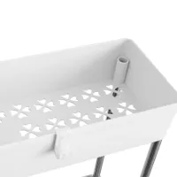 Напольная узкая полка органайзер Bathroom Rack XYX-2020 на 4 яруса для кухни и ванной на колесиках 40x22,5x90 см, Этажерка MAG-740 4 уровня Белая