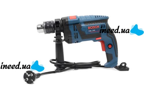 Ударний дриль Bosch GSB 13 re Professional 600W в кейсі з набором інструментів