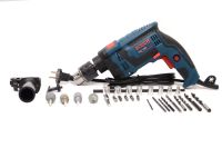 Ударний дриль Bosch GSB 13 re Professional 600W в кейсі з набором інструментів