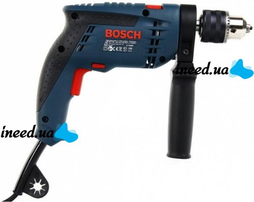 Ударний дриль Bosch GSB 13 re Professional 600W в кейсі з набором інструментів