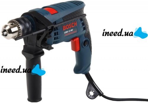 Ударний дриль Bosch GSB 13 re Professional 600W в кейсі з набором інструментів