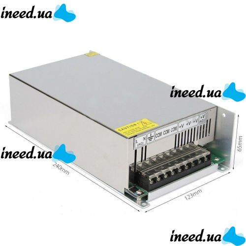 Універсальний блок живлення адаптер 12V 50A 600W Brille S-600-12 Metall для SMD світлодіодних стрічок моніторів