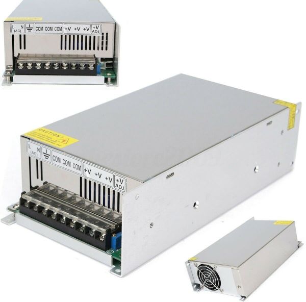 Универсальный блок питания адаптер 12V 50A 600W Brille S-600-12 Metall для SMD светодиодных лент мониторов