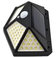 Уличный тройной фонарь Solar Interaction Wall Lamp CL-100 на солнечной батарее с датчиком движения, Настенный аккумуляторный светильник 100 LED