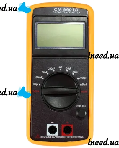 Універсальний цифровий мультиметр Digital CM 9601a, високоточний тестер вимірювач ємності і конденсаторів DT-9601A з похилим дисплеєм і опорою