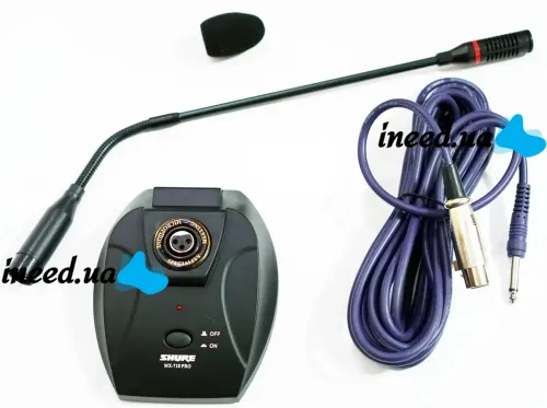 Бездротовий настільний мікрофон для конференцій Shure MX-718 PRO, радіомікрофон Шур МХ - 718 Pro на батарейках 
