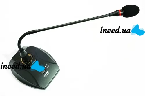 Бездротовий настільний мікрофон для конференцій Shure MX-718 PRO, радіомікрофон Шур МХ - 718 Pro на батарейках 