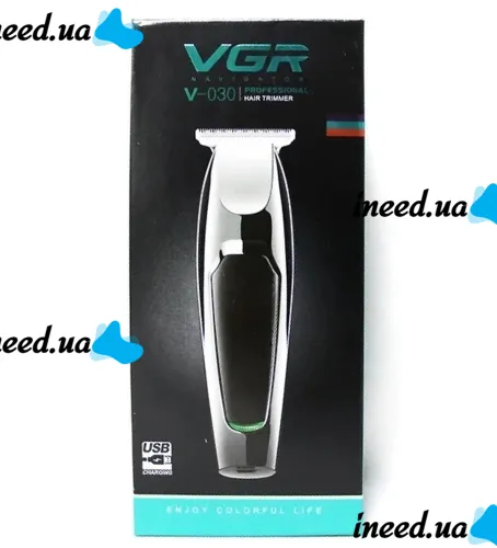 Беспроводная аккумуляторная машинка для стрижки волос USB VGR V-030 Профессиональный мужской триммер для бритья, Триммер бритва для стрижки бороды