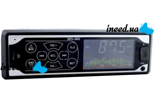 Car stereo ISO Pioneer MP3-3883 car stereo with touch buttons